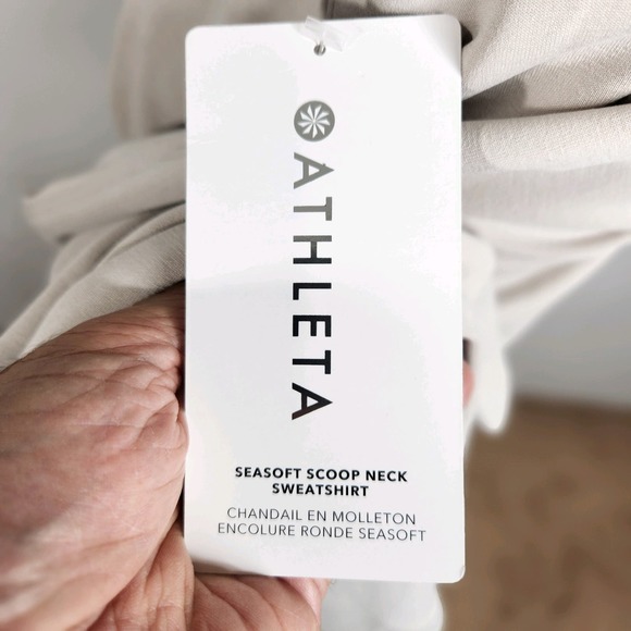 Athleta Seasoft Scoop Neck Sweatshirt Womens Plus 2X Abalone NEW - Picture 9 of 13